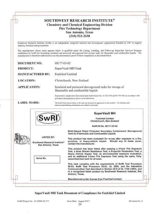 SuperVault Certificate Image